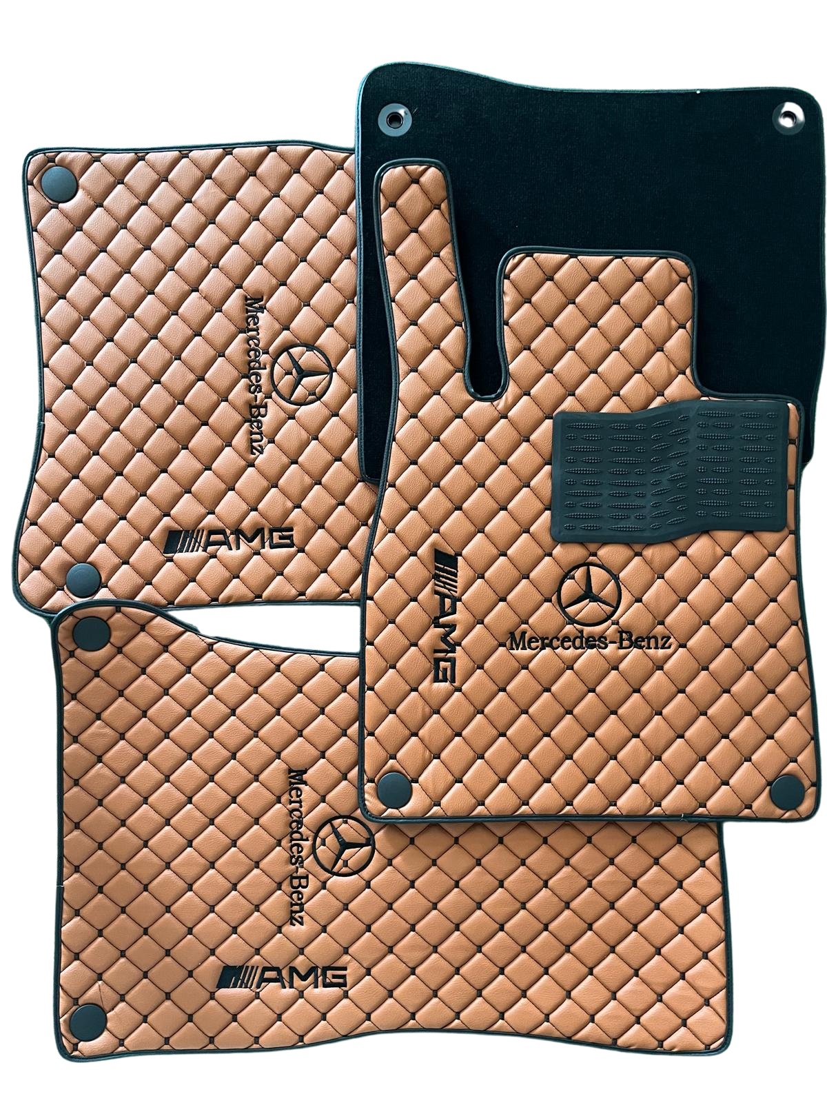 For Mercedes Benz AMG Car Floor Mats Custom fit Leather for all AMG Model Waterproof Carpet Liner