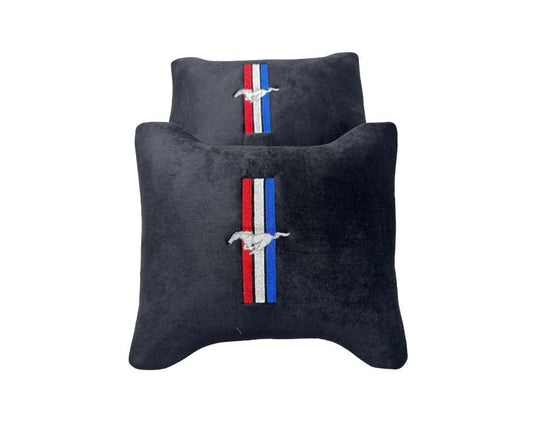 For Mustang Alcantara Neck Pillows for Cars - Premium Comfort and Style (2 PCS)