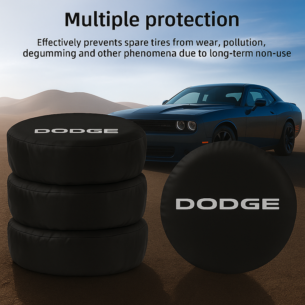 Dodge Tire Cover β Premium Waterproof Wheel Protector | American Muscle Performance & UV Protection