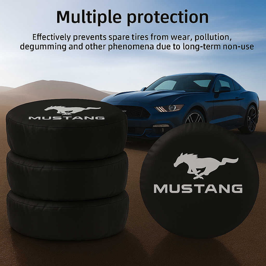 Mustang Tire Cover β Classic Muscle Car Protection | Waterproof & Durable with Mustang Logo