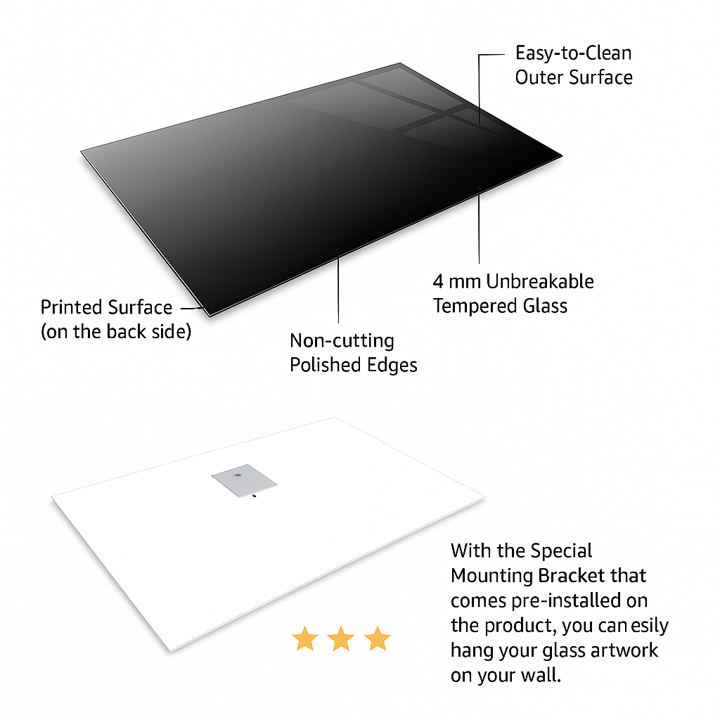 Lamborghini Tempered Glass Picture 50x50 CM