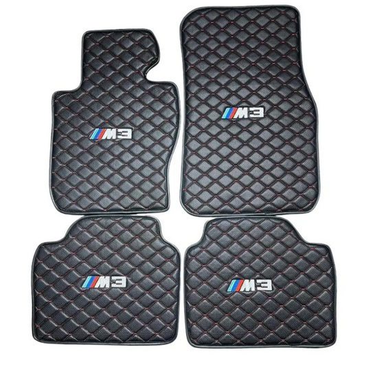 For BMW M3 Car Floor Mats Custom fit Leather for all BMW M3 Waterproof Carpet Liner