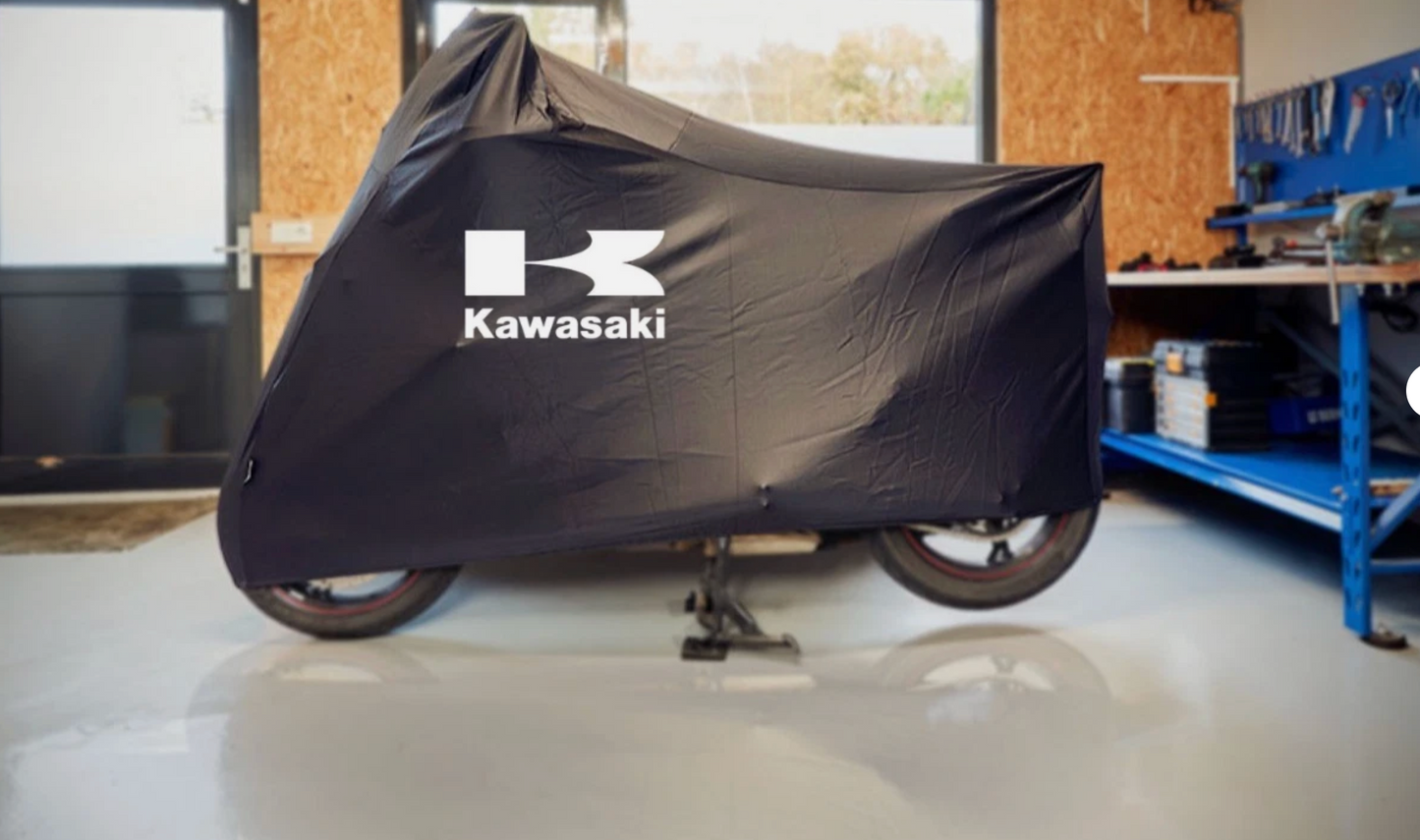 Kawasaki Motorcycle Protective Outdoor Cover – Rain, Sun & Dust Resistant