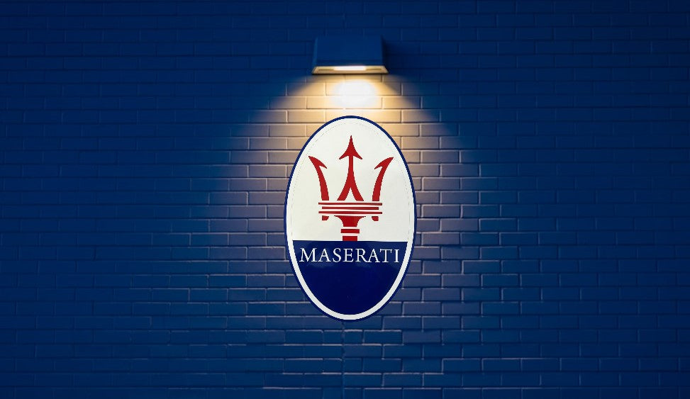 Maserati Wall Sign for Garage – Premium Wall Decor for Car Enthusiasts