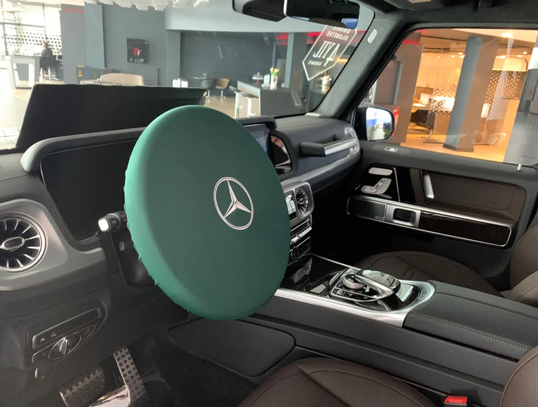 Steering Wheel Cover Soft Elastic Premium Fabric For all Model Custom Logo