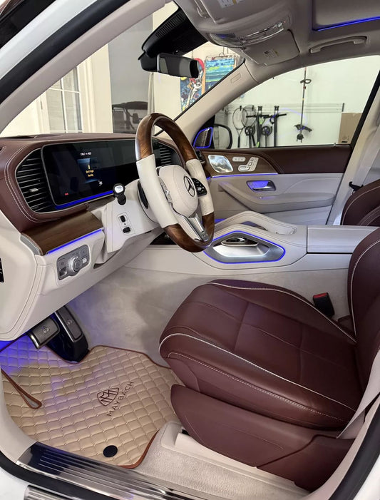 Fits For Maybach Leather Floor Mats Custom Waterproof Car Mats for all Maybach Series