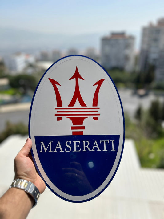 Maserati Wall Sign for Garage – Premium Wall Decor for Car Enthusiasts