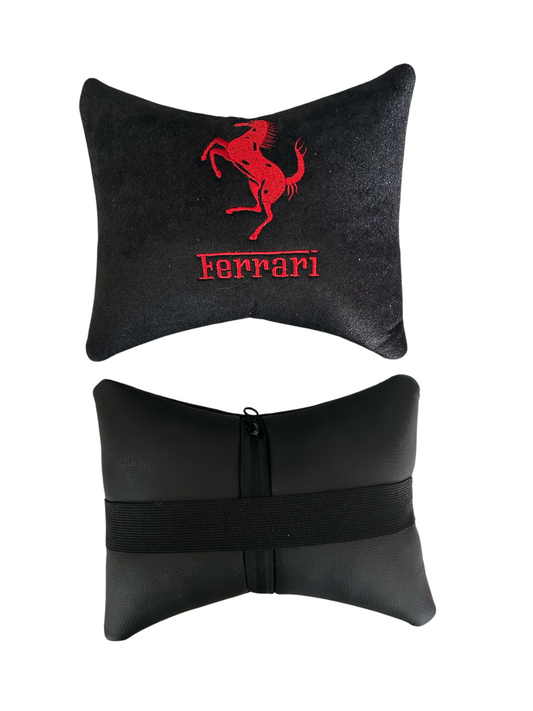 For Ferrari Alcantara Neck Pillows for Cars - Premium Comfort and Style (2 PCS)