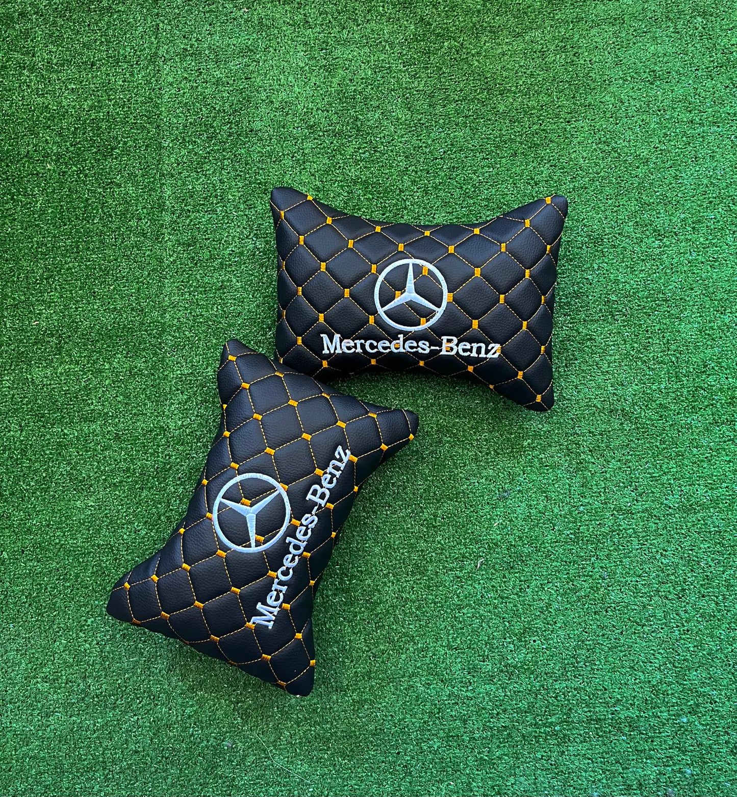 For M.Benz AMG Leather Neck Pillow (2 PCS)