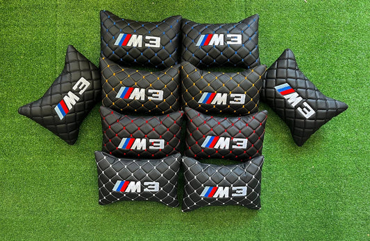 For BMW M3 Leather Neck Pillows for Cars - Premium Comfort and Style (2 PCS)
