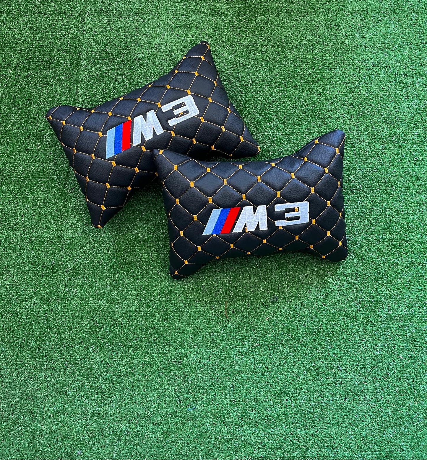For BMW M3 Leather Neck Pillows for Cars - Premium Comfort and Style (2 PCS)