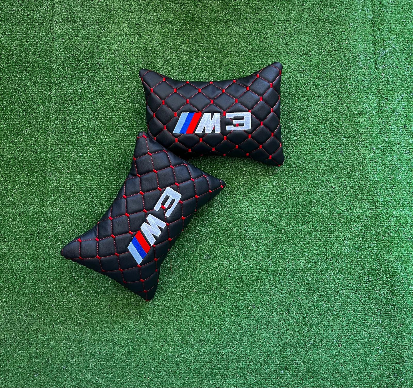 For BMW M3 Leather Neck Pillows for Cars - Premium Comfort and Style (2 PCS)
