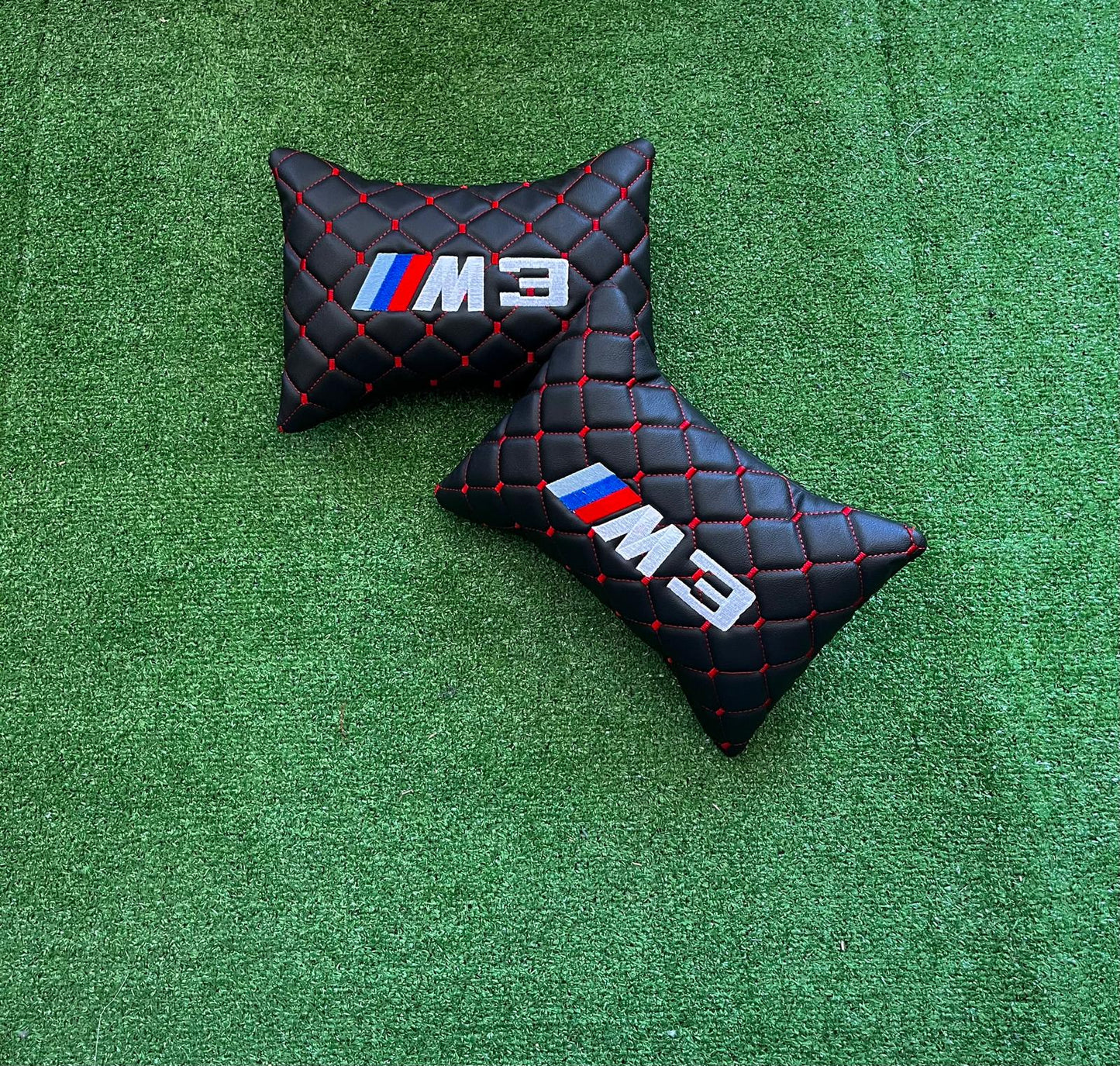 For BMW M3 Leather Neck Pillows for Cars - Premium Comfort and Style (2 PCS)