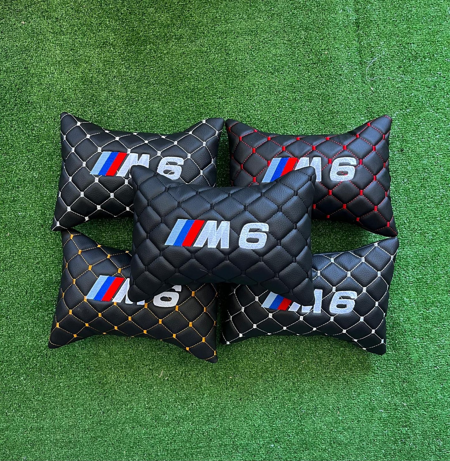 For BMW M6 Leather Neck Pillows for Cars - Premium Comfort and Style (2 PCS)