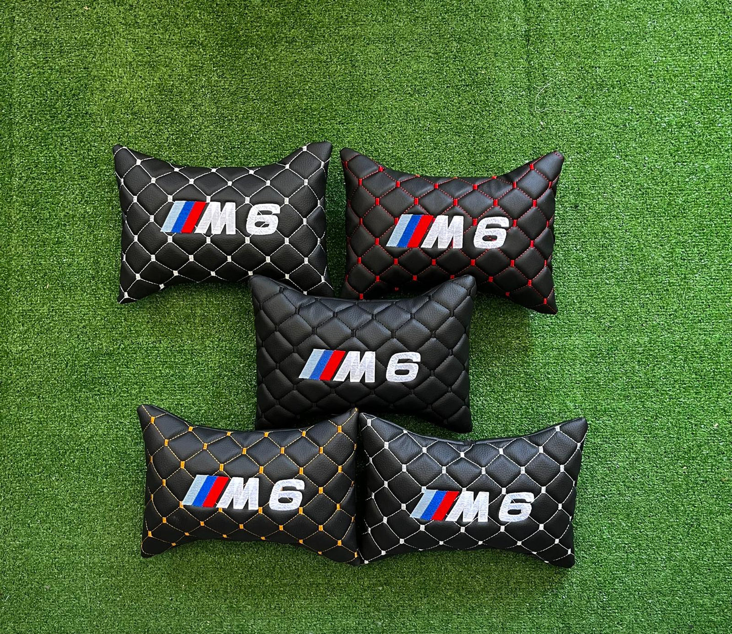 For BMW M6 Leather Neck Pillows for Cars - Premium Comfort and Style (2 PCS)