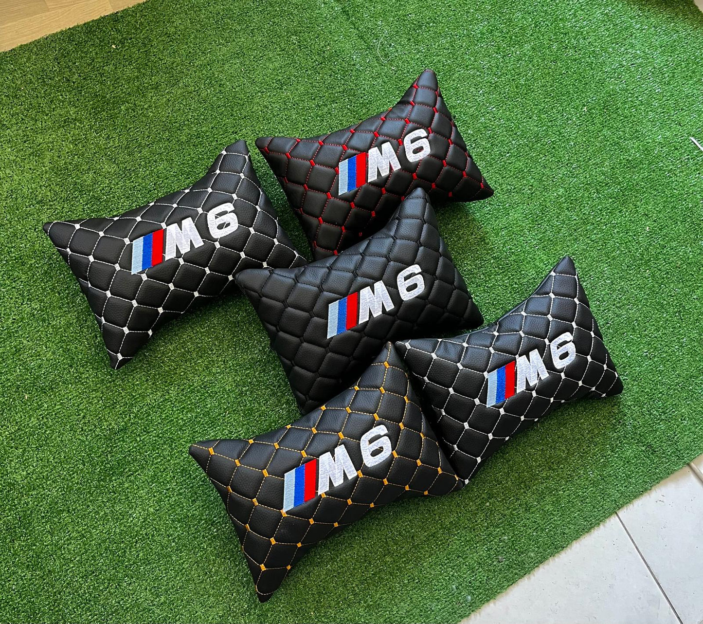 For BMW M6 Leather Neck Pillows for Cars - Premium Comfort and Style (2 PCS)