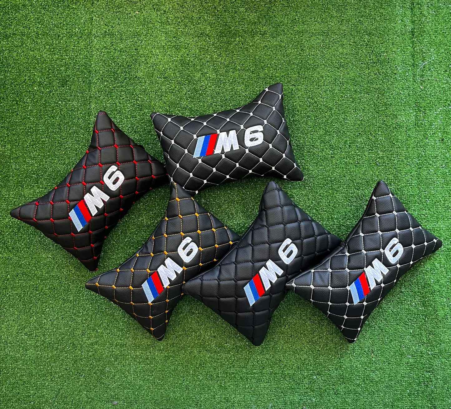 For BMW M6 Leather Neck Pillows for Cars - Premium Comfort and Style (2 PCS)