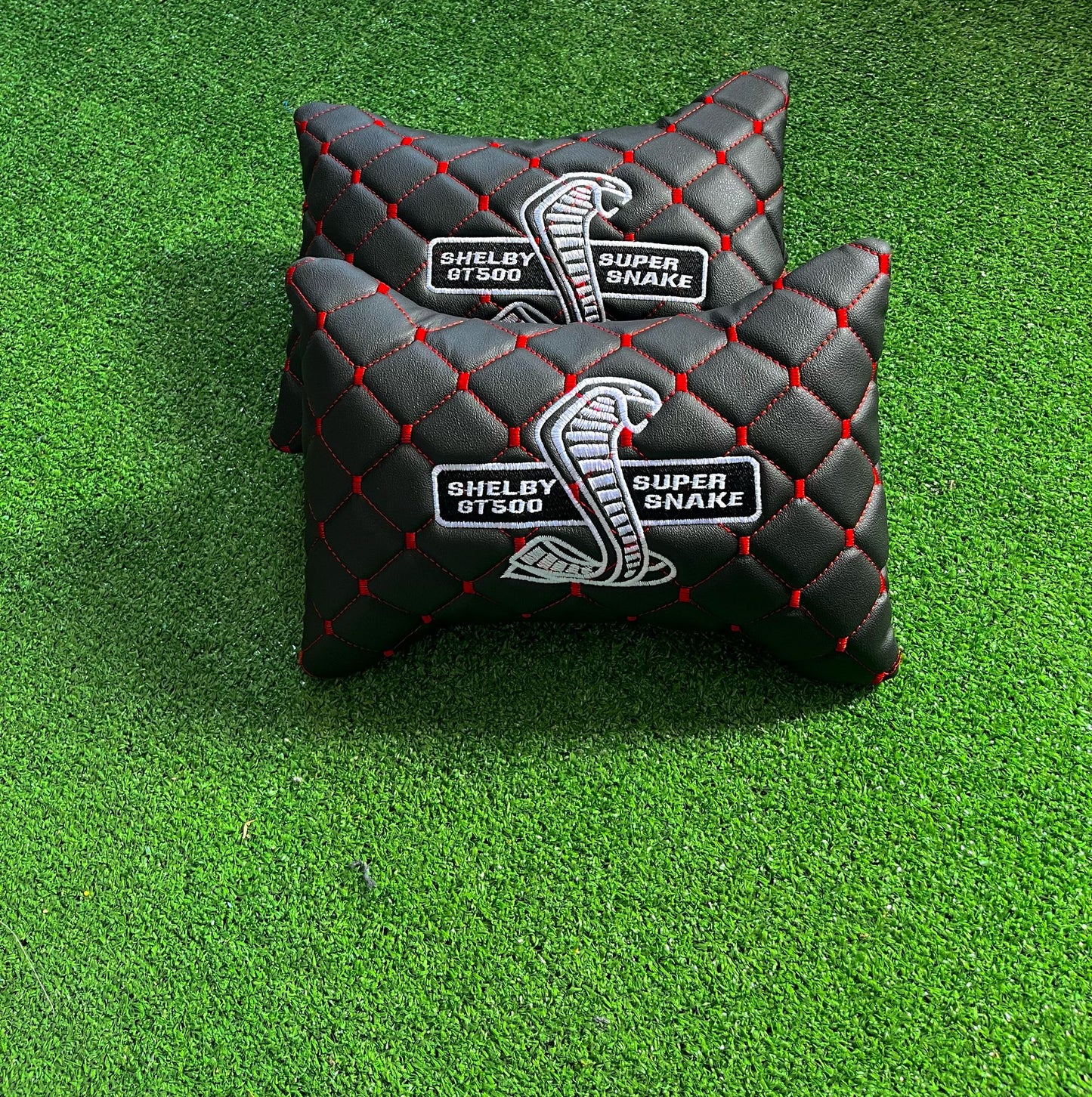 For Shelby GT500 Leather Neck Pillows for Cars - Premium Comfort and Style (2 PCS)