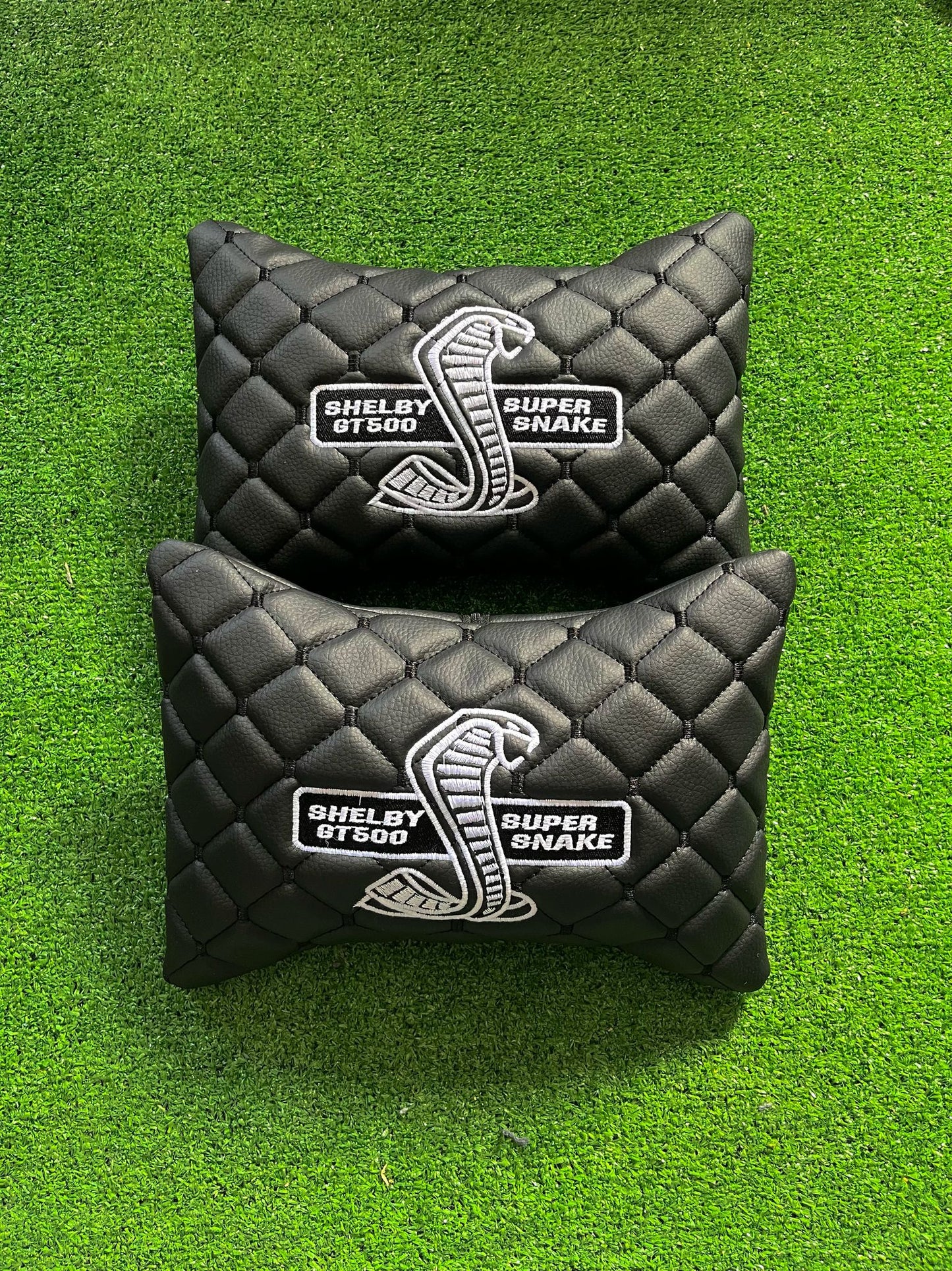 For Shelby GT500 Leather Neck Pillows for Cars - Premium Comfort and Style (2 PCS)