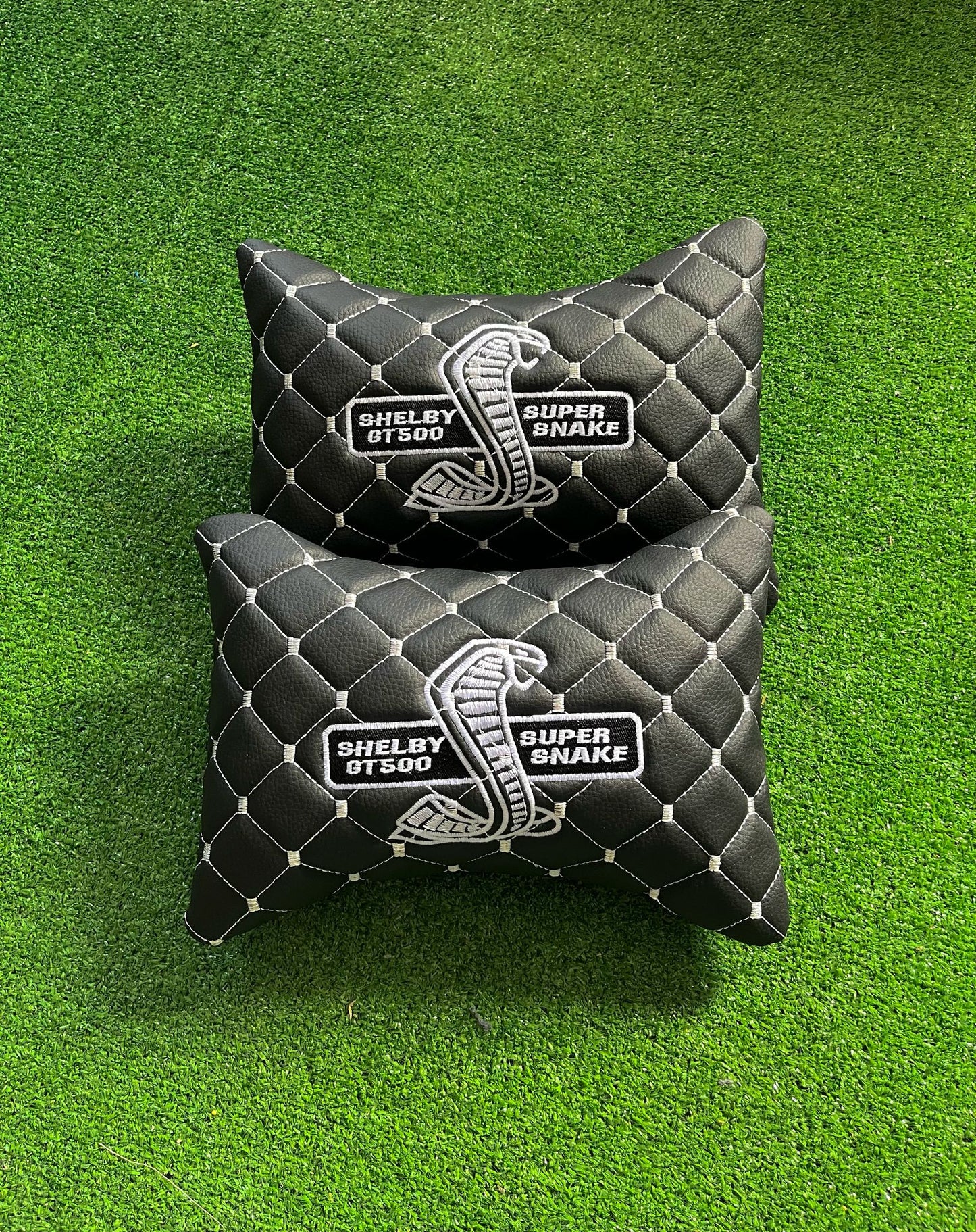 For Shelby GT500 Leather Neck Pillows for Cars - Premium Comfort and Style (2 PCS)