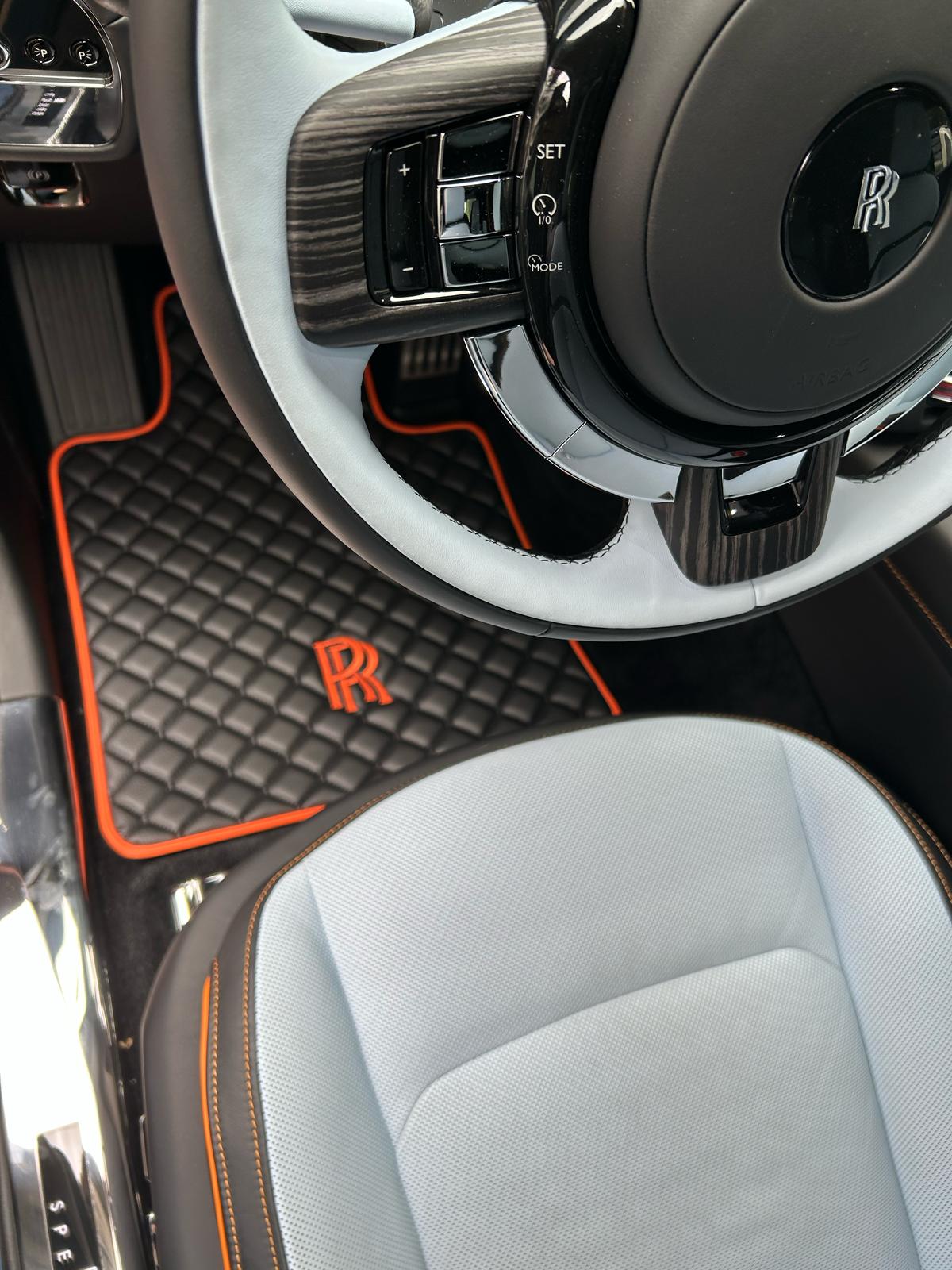 Leather Floor Mats Set For Rolls Royce Trunk Mat Pillow Set