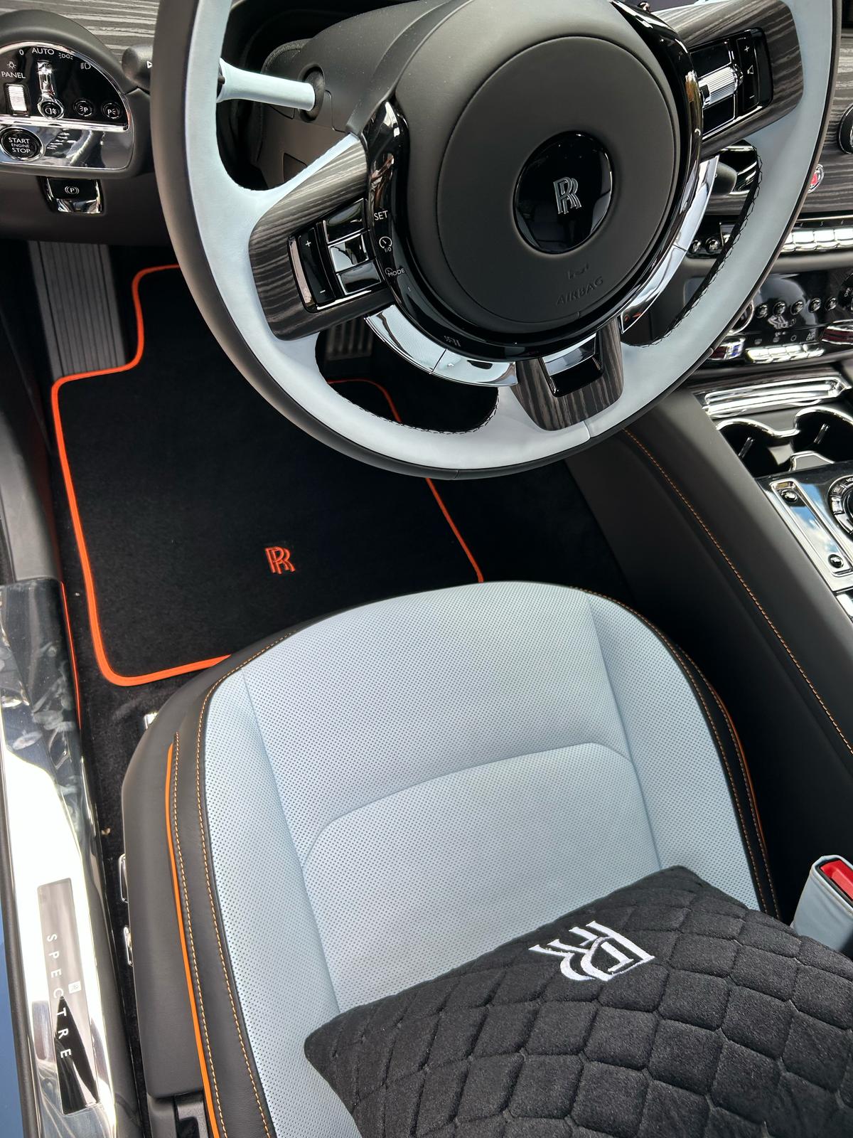 For all Rolls Royce Spectre Series Carpet Full Set Car Floor Mats, 2 Pillows and Cargo Liner Bespoke