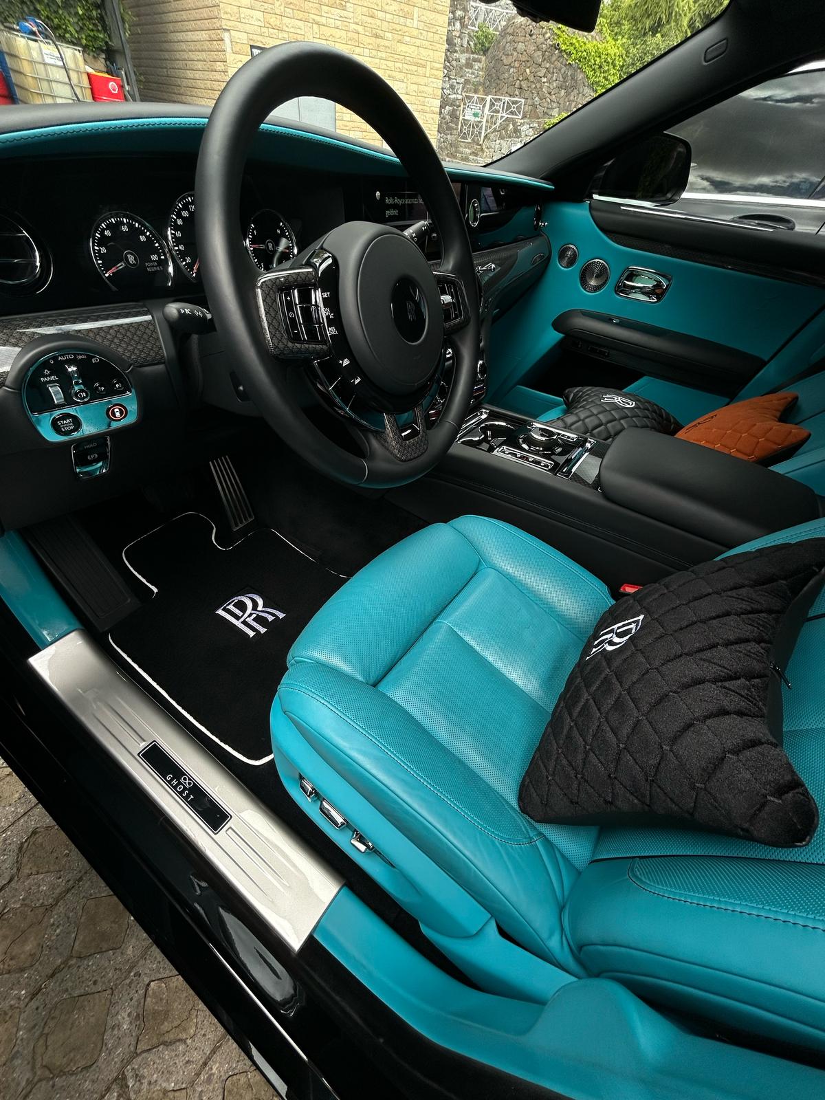 For all Rolls Royce Spectre Series Carpet Full Set Car Floor Mats, 2 Pillows and Cargo Liner Bespoke