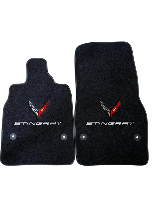 For Corvette C8 Stingray Carpet Floor Mats Velour
