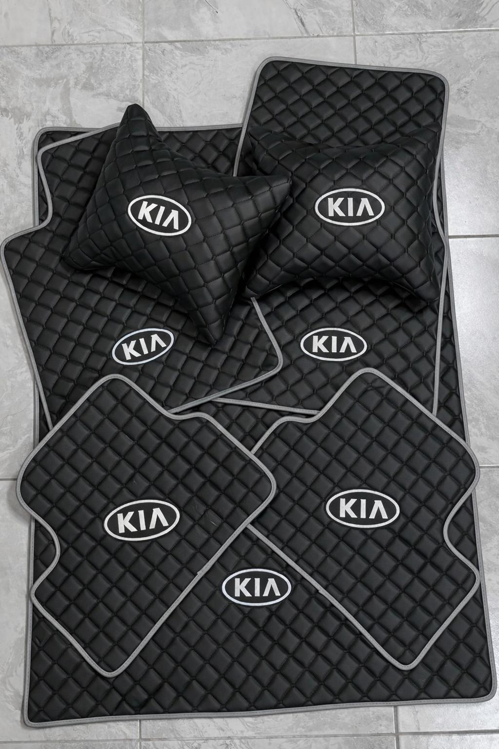 Kia Leather Floor Mats Set Trunk Mat