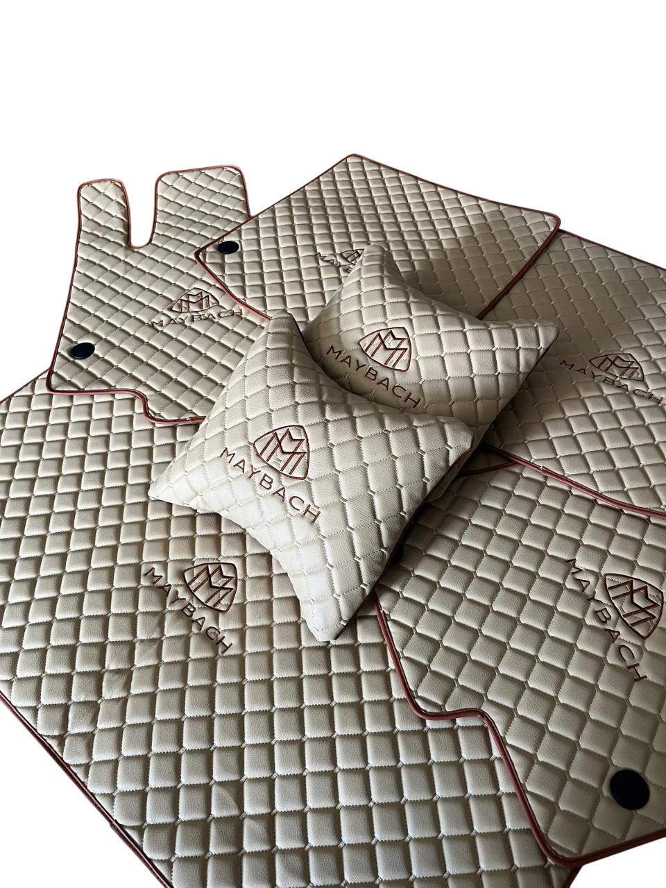 Maybach Leather Floor Mats Set Trunk Mat Pillow For Maybach
