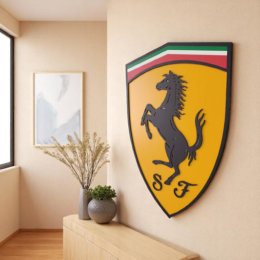 Ferrari Wall Sign for Garage – Premium Wall Decor for Car Enthusiasts