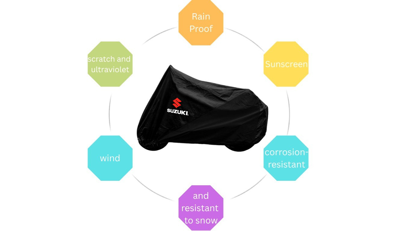 Suzuki Motorcycle Protective Outdoor Cover – Rain, Sun & Dust Resistant