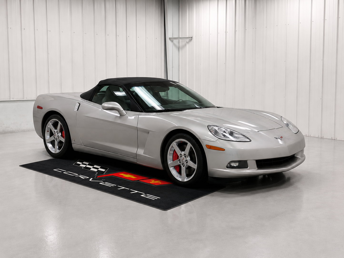 Corvette C6 Garage Floor Mat 5x7 FT (60x87 Inches) Premium Showroom Rug Wall Decor