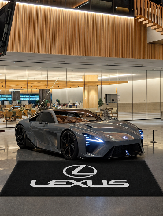Lexus Garage Floor Mat 5x7 FT (60x87 Inches) Premium Showroom Rug Wall Decor