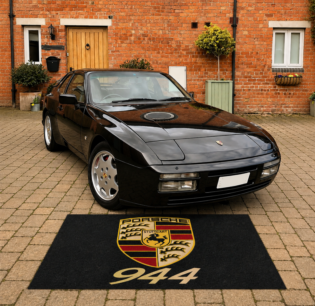 Porsche 944 Garage Floor Mat 5x7 FT (60x87 Inches) Premium Showroom Rug Wall Decor