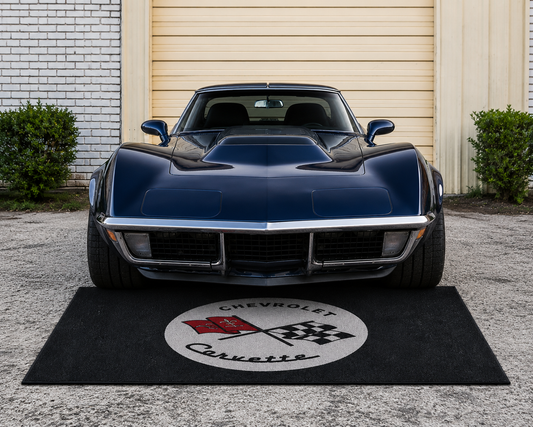 Corvette C2 Garage Floor Mat 5x7 FT (60x87 Inches) Premium Showroom Rug Wall Decor