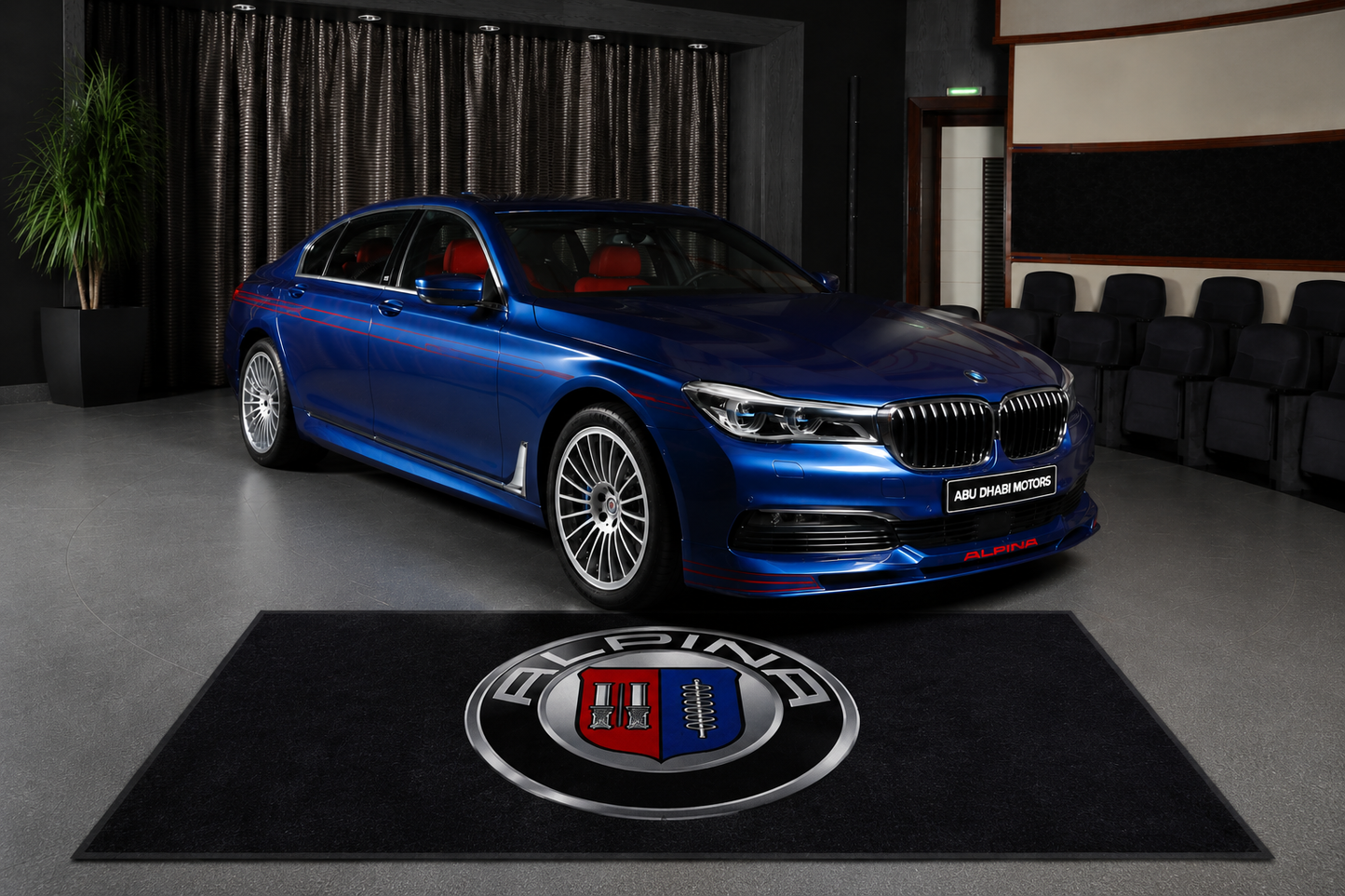 Alpina Garage Floor Mat 5x7 FT (60x87 Inches) Premium Showroom Rug & Wall Decor
