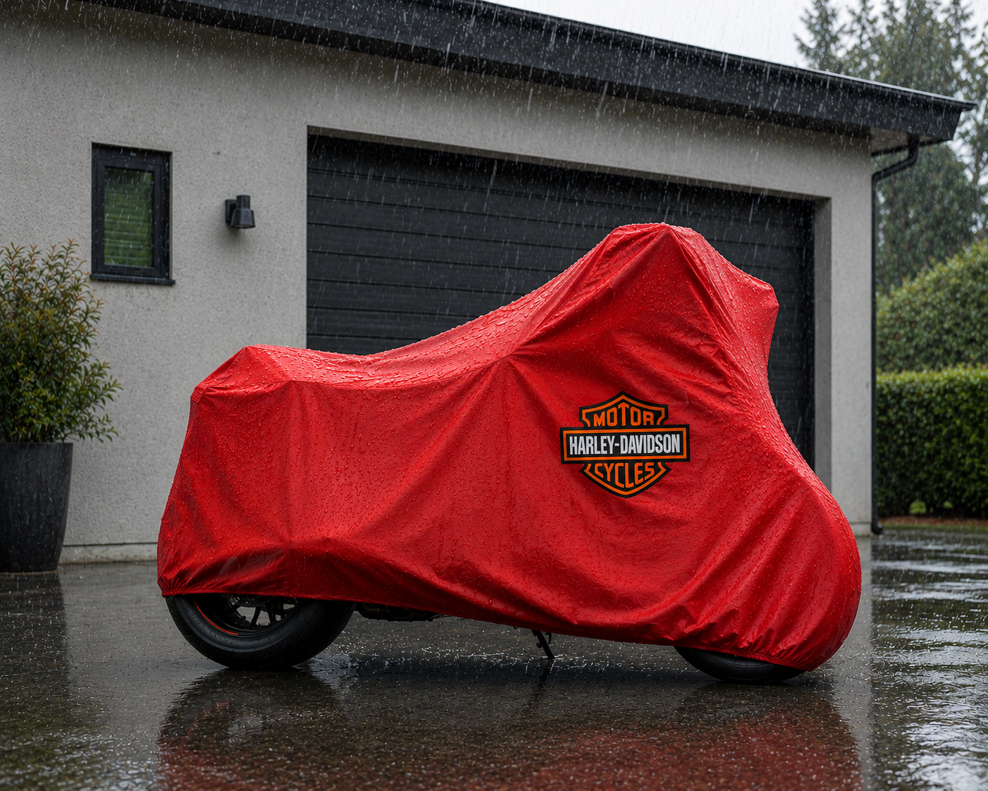 Harley Davidson Motorcycle Protective Outdoor Cover – Rain, Sun & Dust Resistant