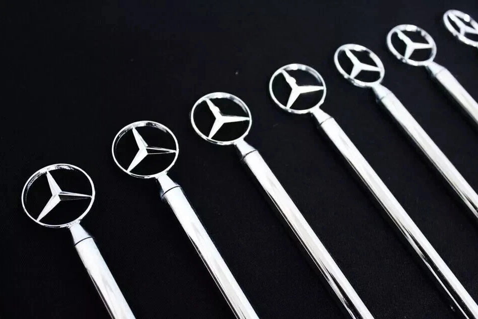 Chrome Parking Pole for Mercedes-Benz – Vintage Stainless Steel Accessory