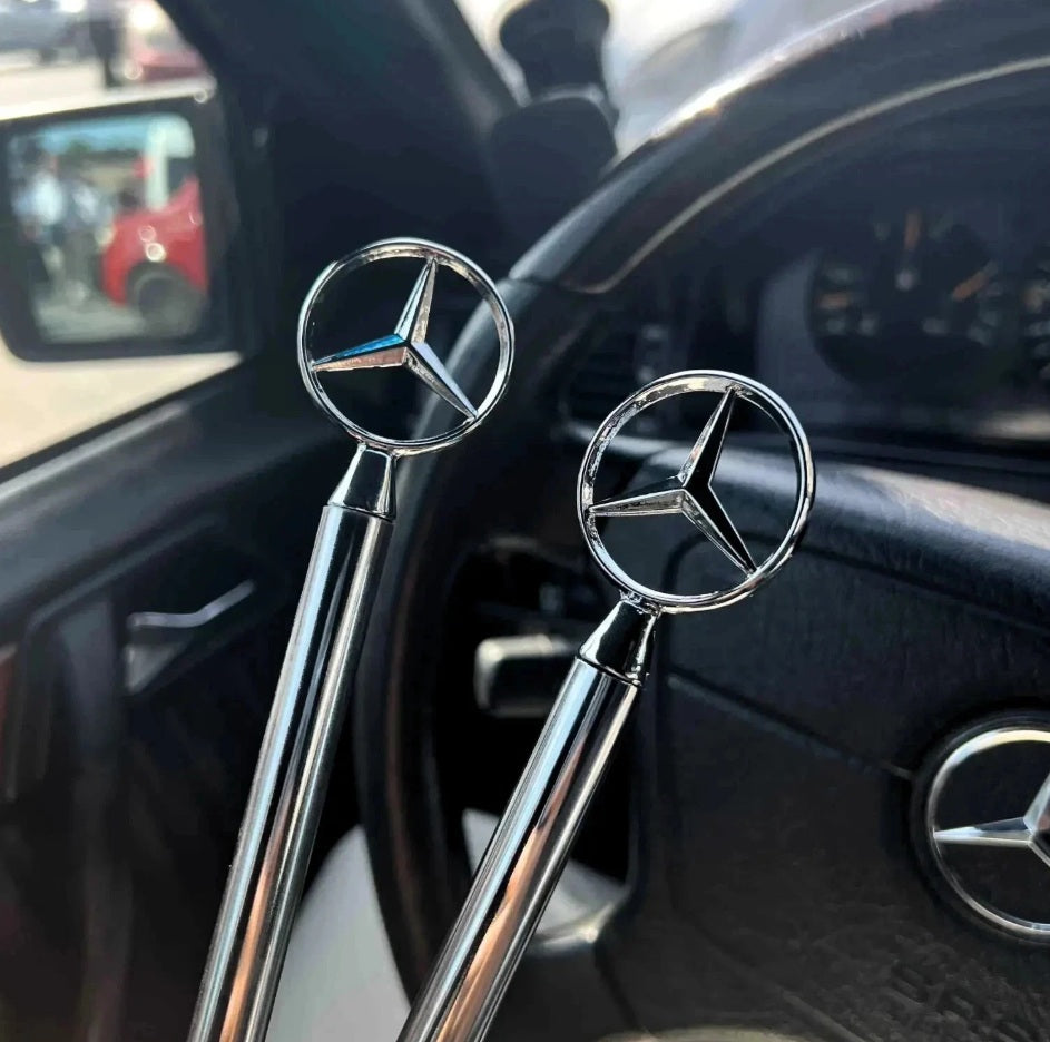 Chrome Parking Pole for Mercedes-Benz – Vintage Stainless Steel Accessory