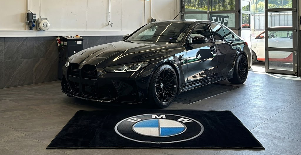 BMW Garage Floor Mat 5x7 FT (60x87 Inches) Premium Showroom Rug & Wall Decor