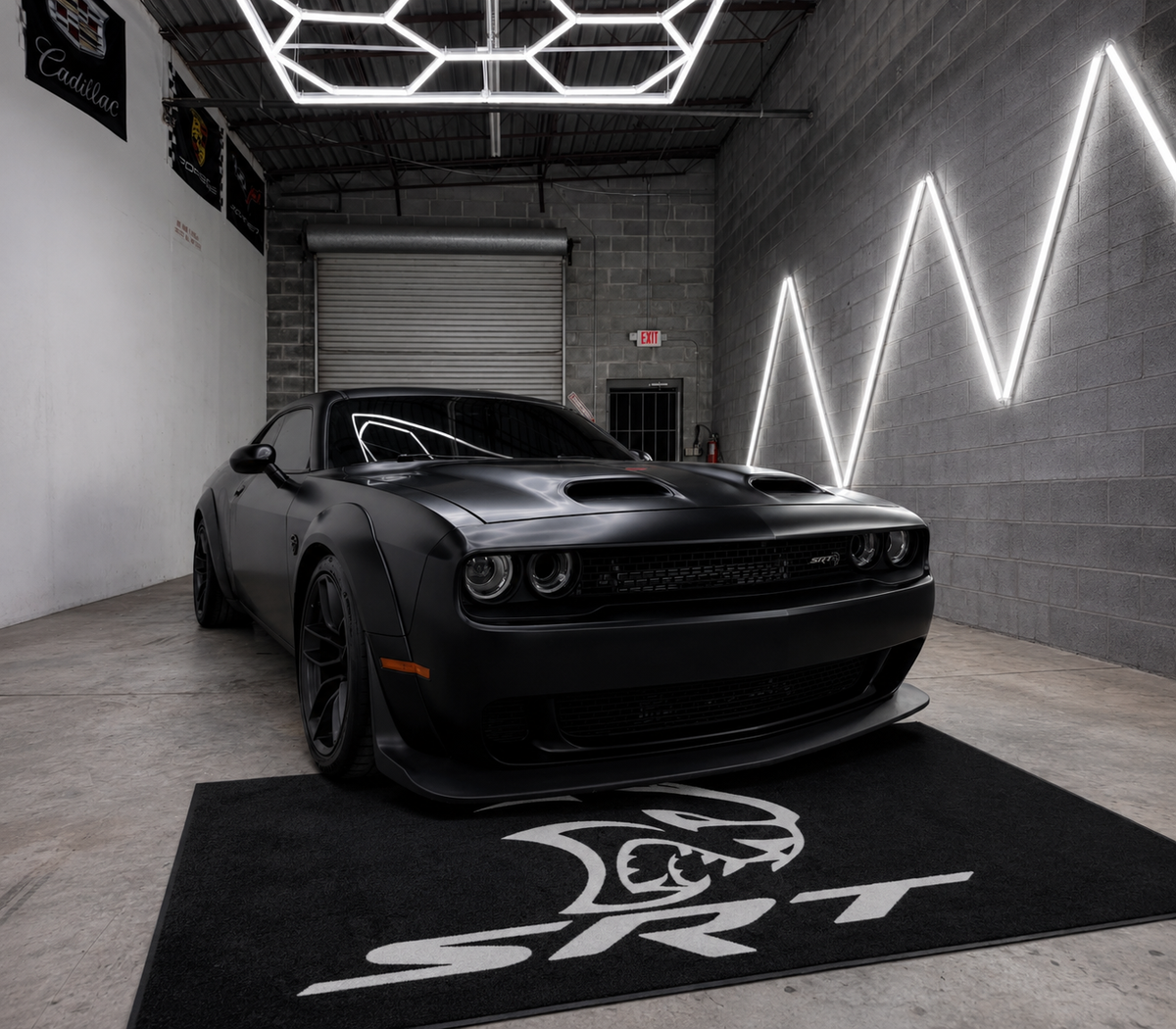Dodge SRT Garage Floor Mat – Premium Parking Mat 60x87 Inches
