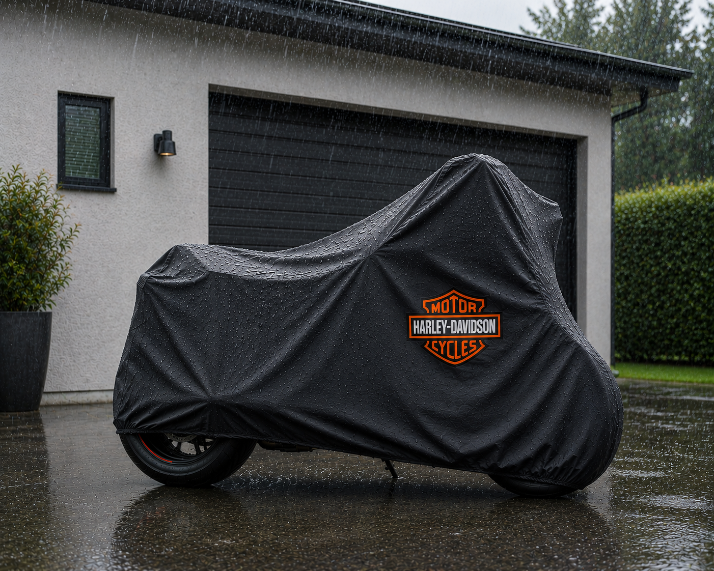 Harley Davidson Motorcycle Protective Outdoor Cover – Rain, Sun & Dust Resistant