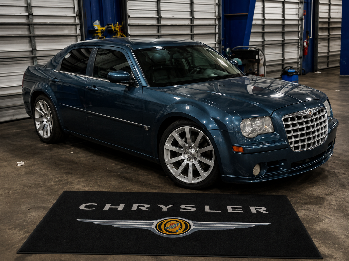 Chrysler Garage Floor Mat 5x7 FT (60x87 Inches) Premium Showroom Rug Wall Decor