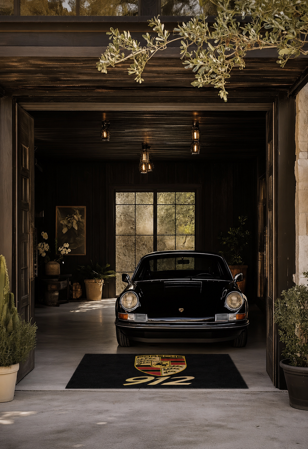 Porsche 912 Garage Floor Mat 5x7 FT (60x87 Inches) Premium Showroom Rug Wall Decor