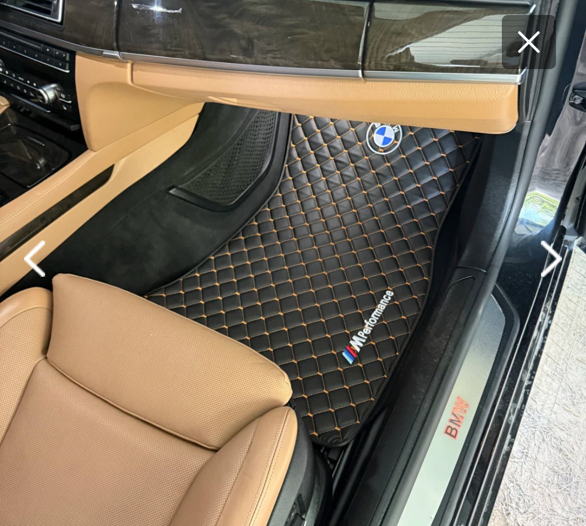 For BMW M5 Leather Car Floor Mats Custom Fit Waterproof