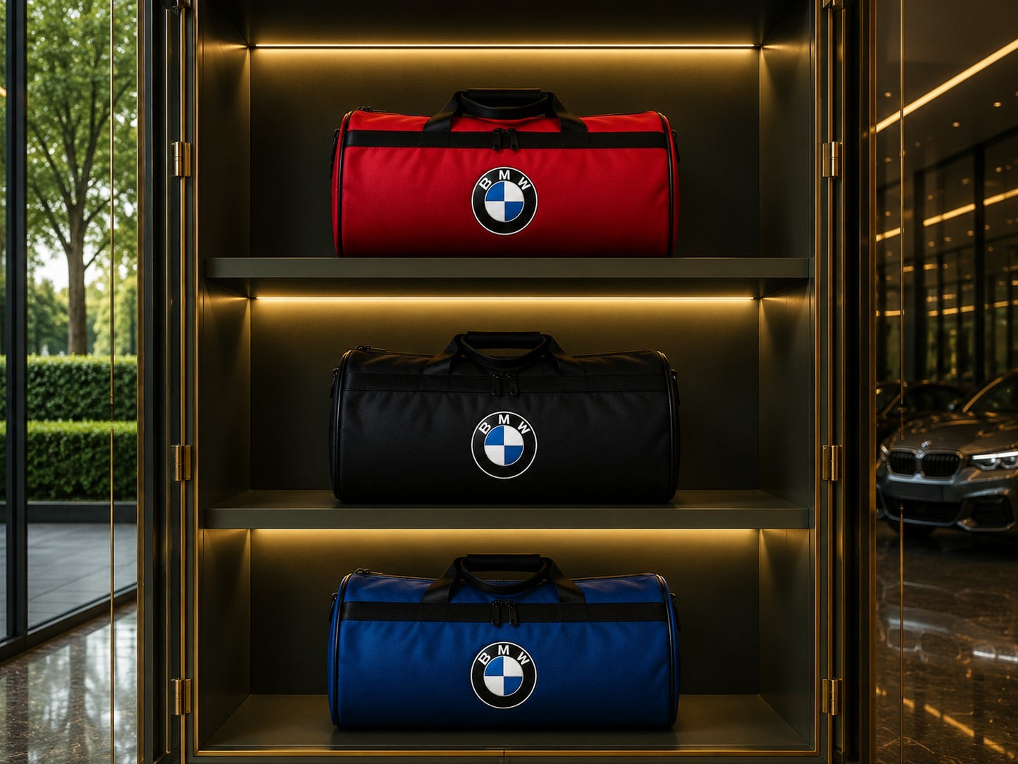 Luxury BMW M PERFORMANCE Duffle Bag Trunk Bag 30x50 cm