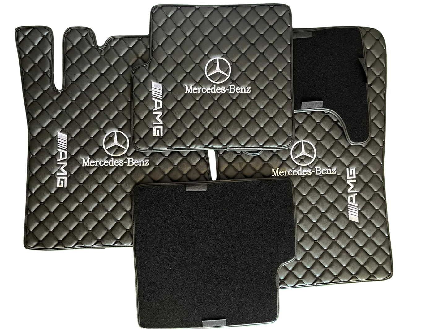 For Mercedes Benz AMG Car Floor Mats Custom fit Leather for all AMG Model Waterproof Carpet Liner