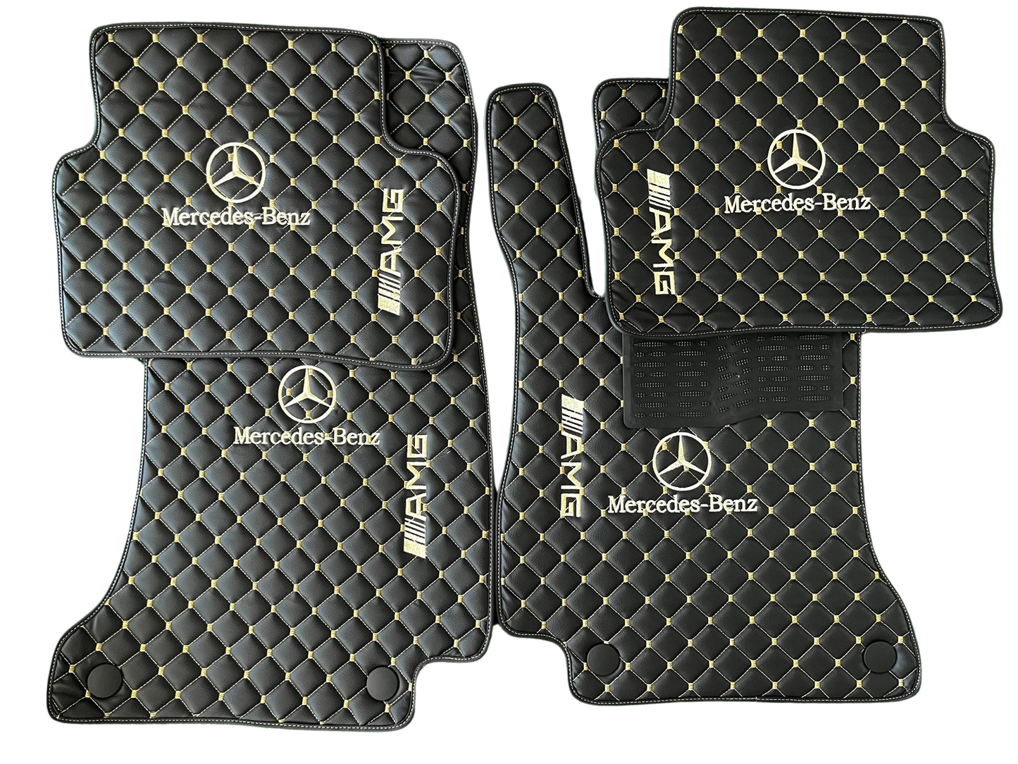 For Mercedes Benz AMG Car Floor Mats Custom fit Leather for all AMG Model Waterproof Carpet Liner