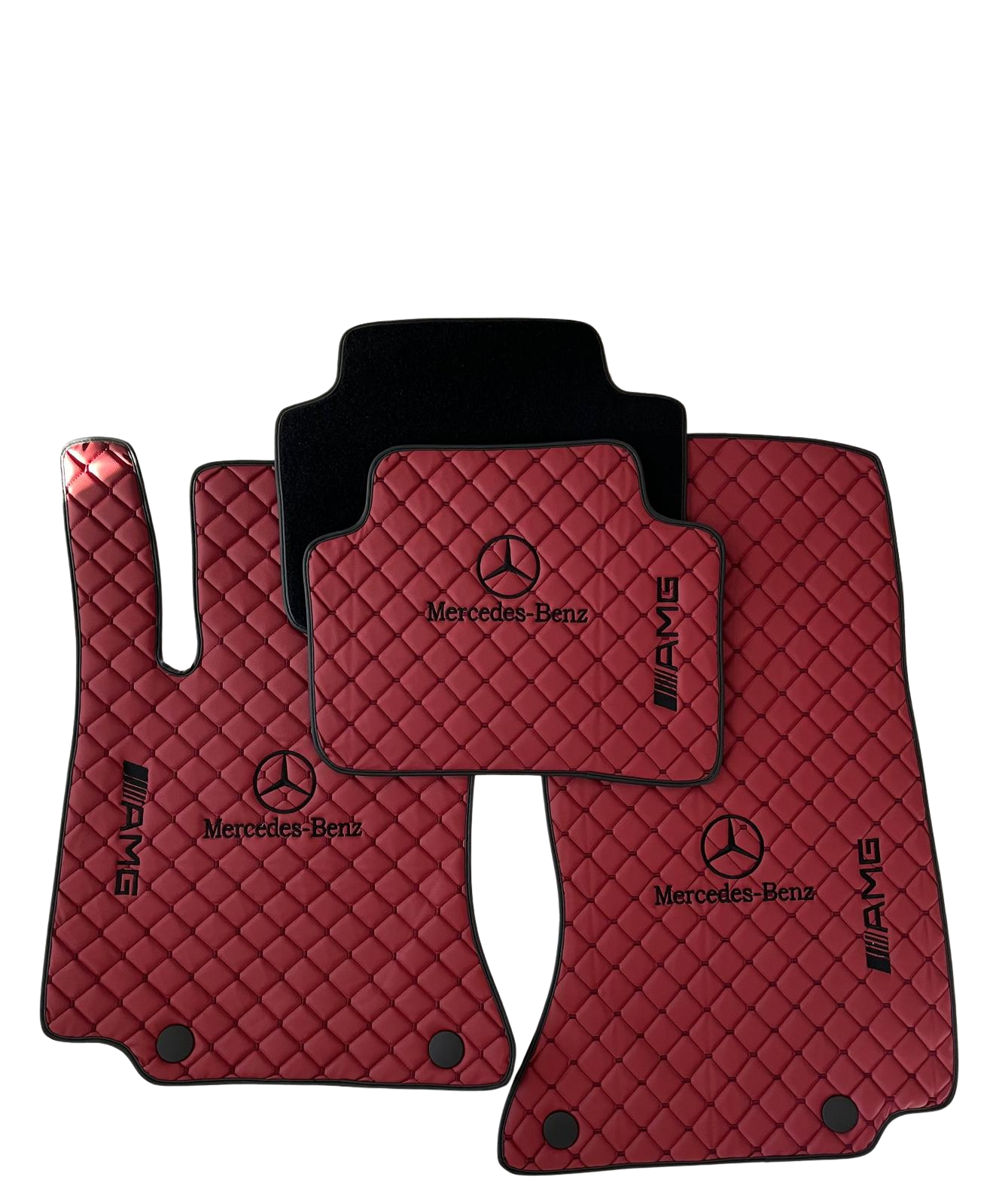 For Mercedes Benz AMG Car Floor Mats Custom fit Leather for all AMG Model Waterproof Carpet Liner